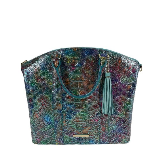 NWT Brahmin Large Duxbury Frisky Montego Leather Satchel & Veronica Wallet - Picture 2 of 12